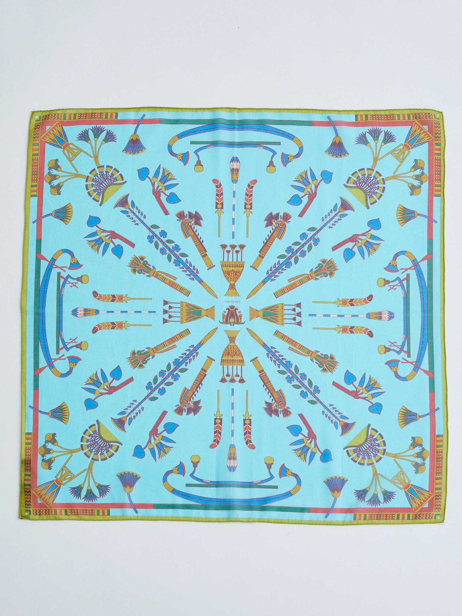 エジプト風デザインのシルクスカーフ エジプト風デザイン シルクスカーフ HERMES