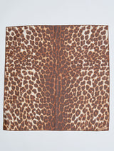 COTTON SCARF 65 / LEOPARD BEG