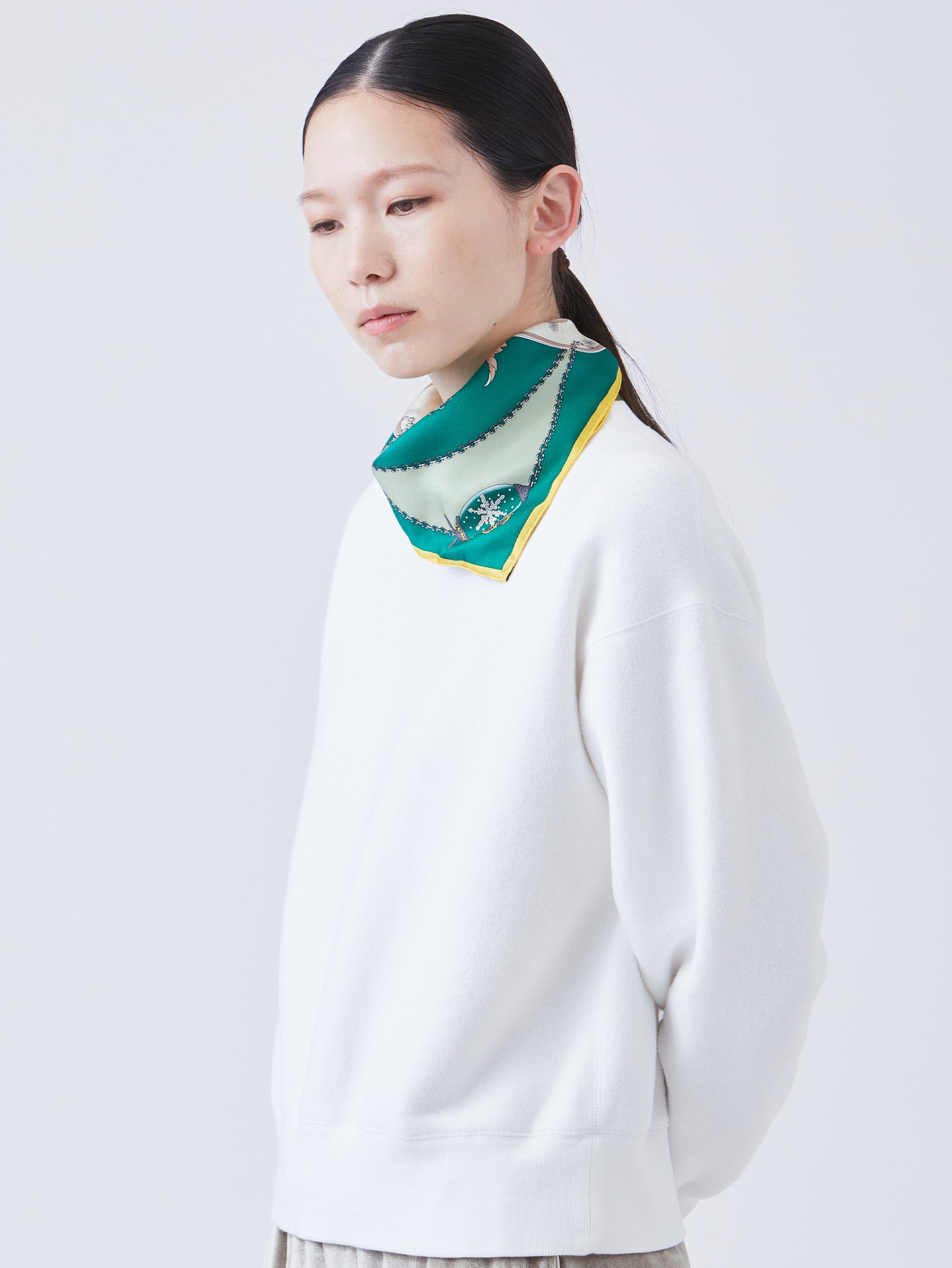 ★新品★manipuri　マニプリ　シルクスカーフ６５　スノーグローブ シルクスカーフ65＞スノーグローブ – manipuri