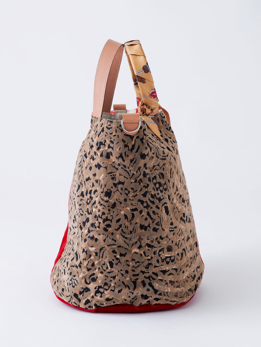 BUCKET TOTE BAG M / LEOPARD