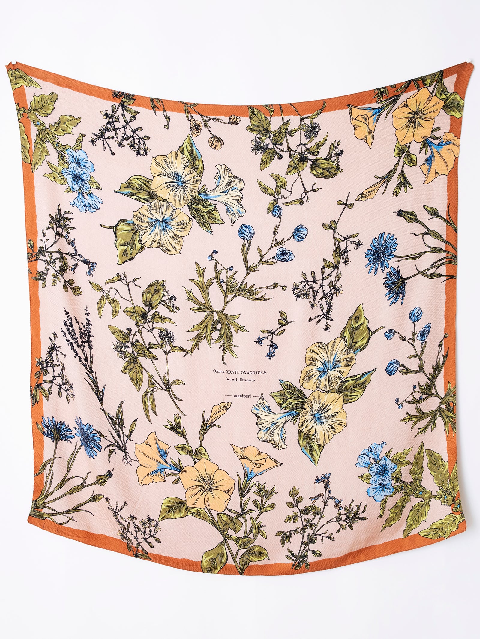 ウールシルクストールヘリンボーン織120＞フラワーブーケ – manipuri