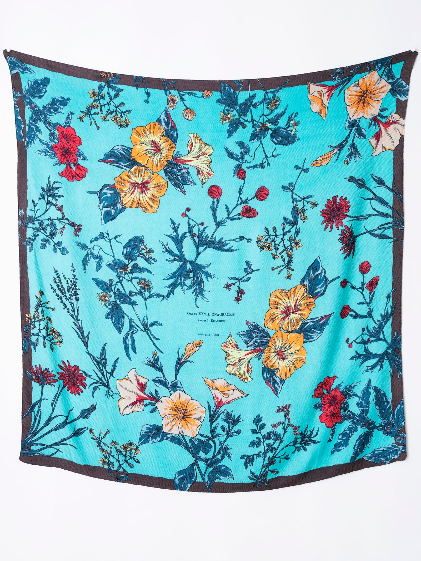 ウールシルクストールヘリンボーン織120＞フラワーブーケ – manipuri