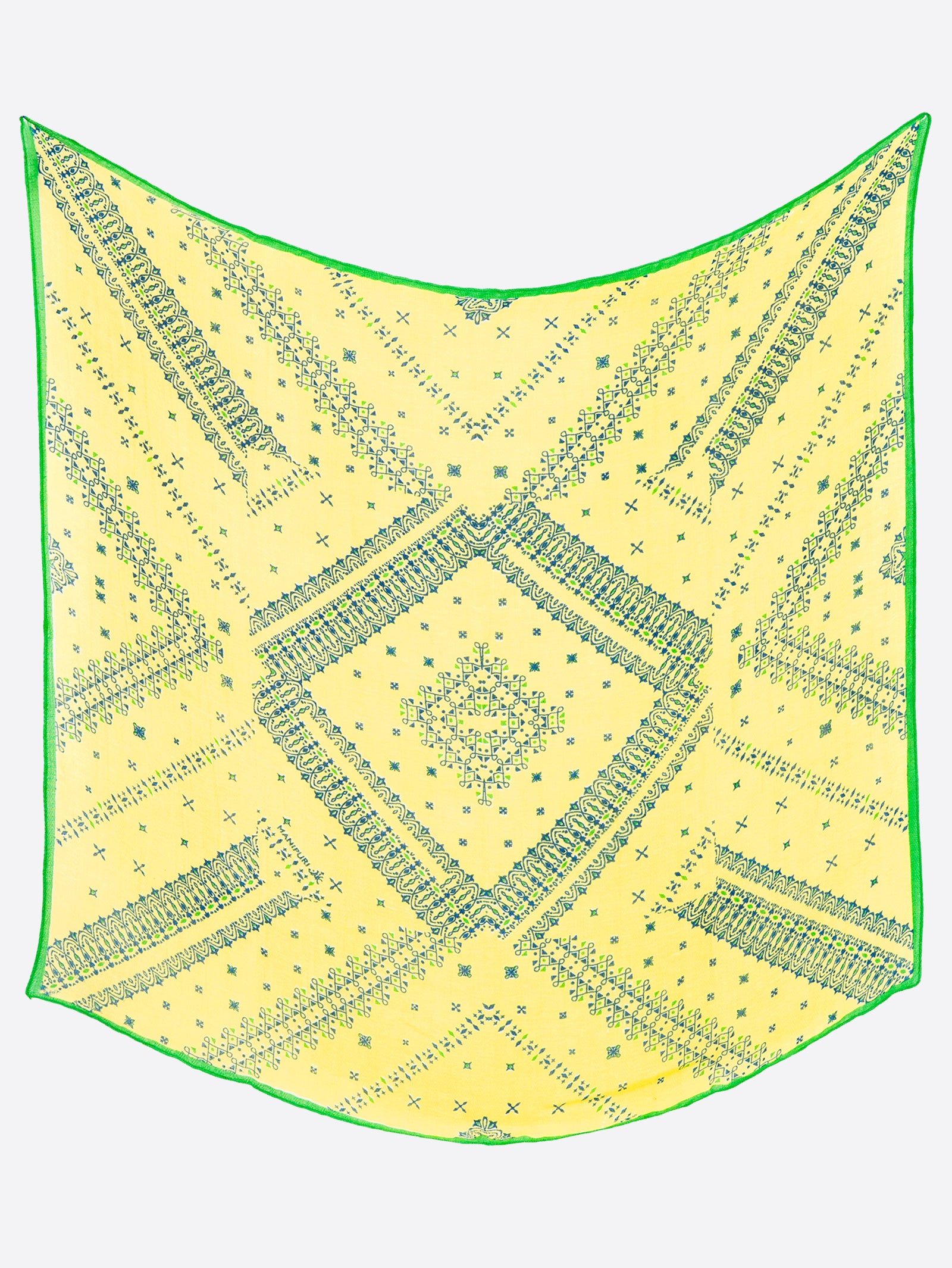 manipuri / リネン ボーダーバンダナ ストール リネンミックスストール120＞ボーダーバンダナ – manipuri