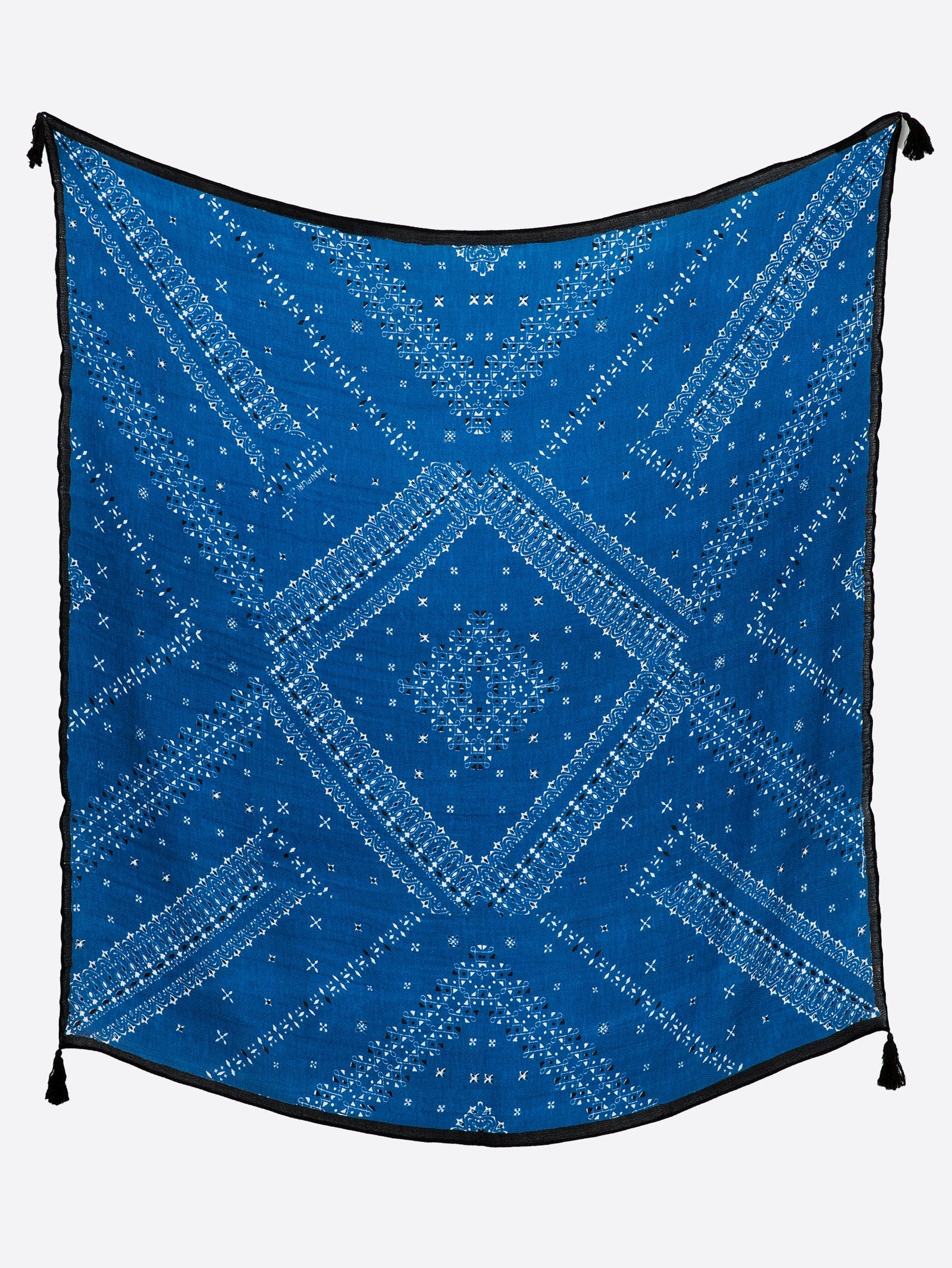 リネンミックスストールタッセル付き120＞ボーダーバンダナ – manipuri