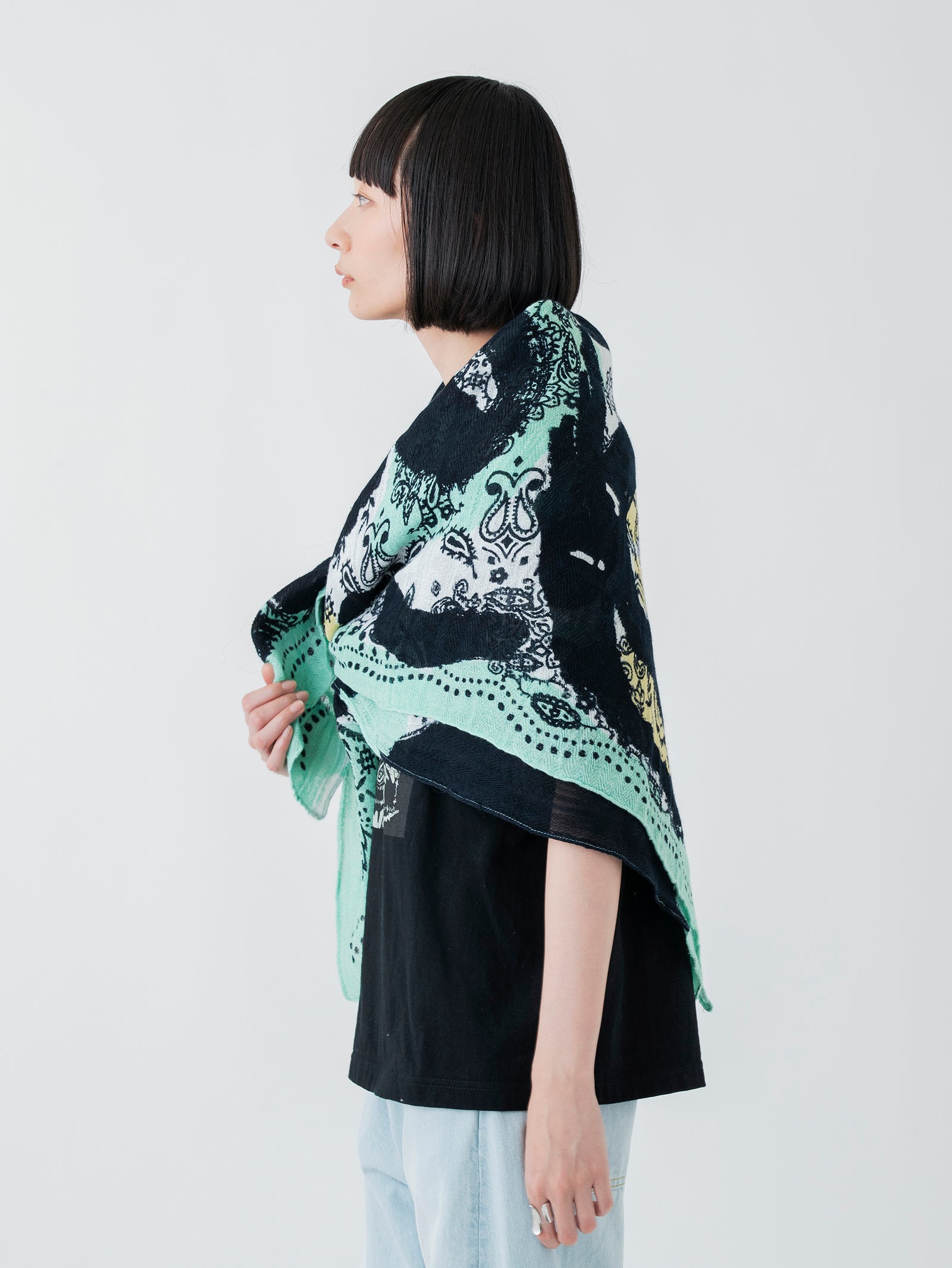 リネンミックスストール120＞フラワードローバンダナ – manipuri