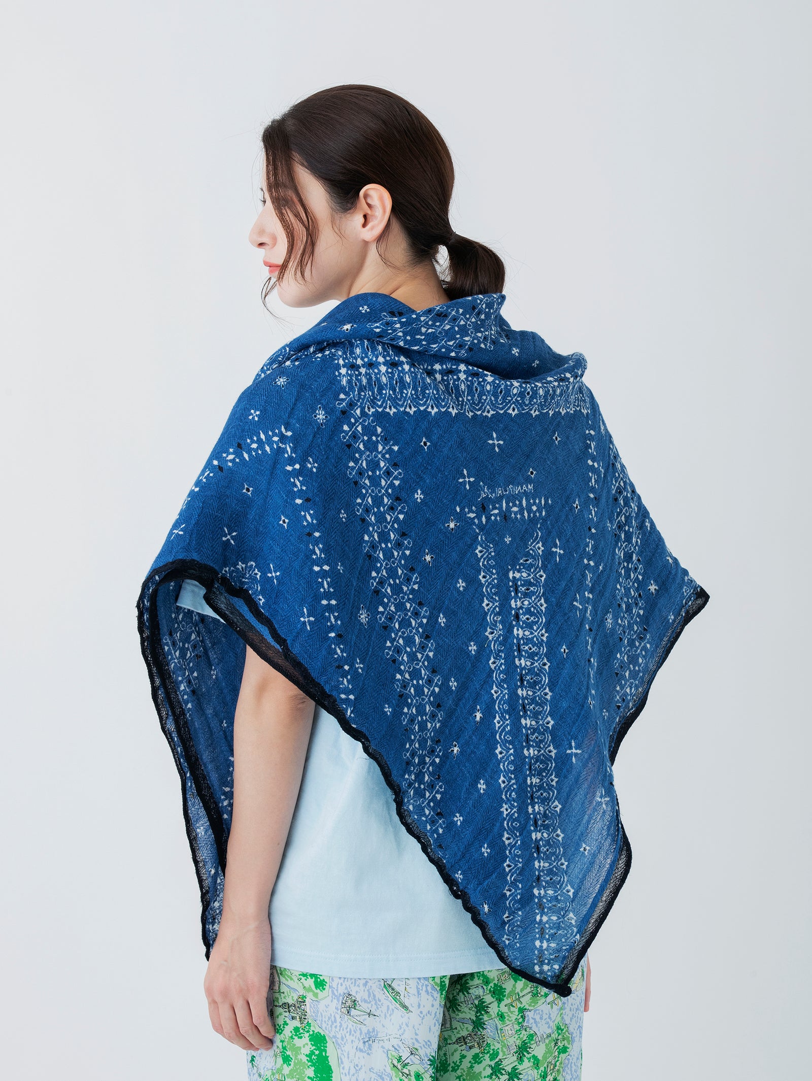 リネンミックスストール120＞ボーダーバンダナ – manipuri