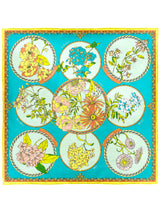 SILK SCARF 88 / CIRCLE FLOWER