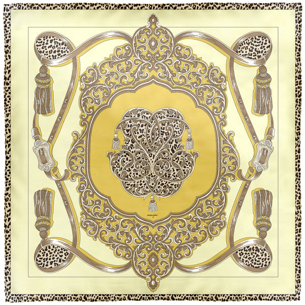 シルクスカーフ65＞ タッセルレオパード – manipuri