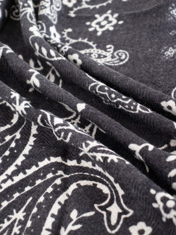 &lt;Wool Silk Stole Herringbone Weave 120&gt; Kaleido Bandana