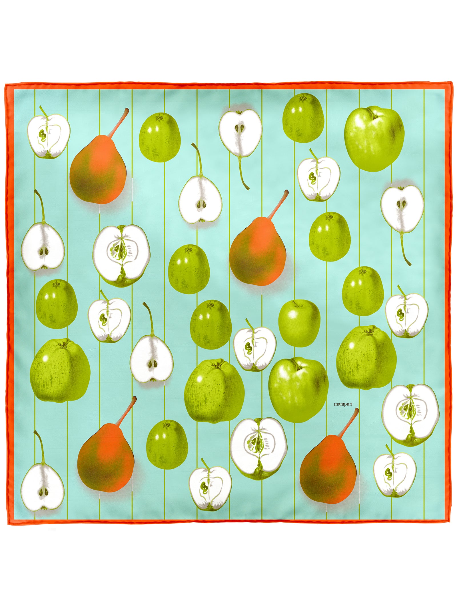 manipuri シルクスカーフ アップル柄 シルクスカーフ65＞アップル – manipuri