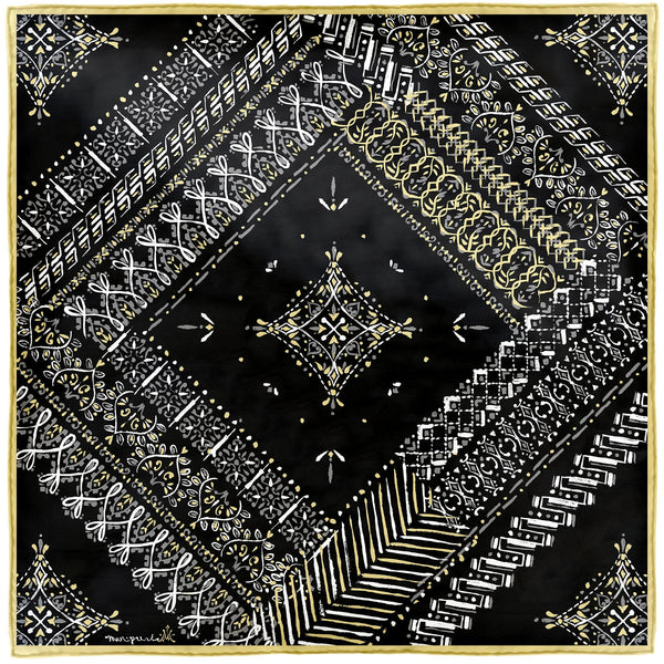 シルクスカーフ65＞ ドローバンダナ – manipuri