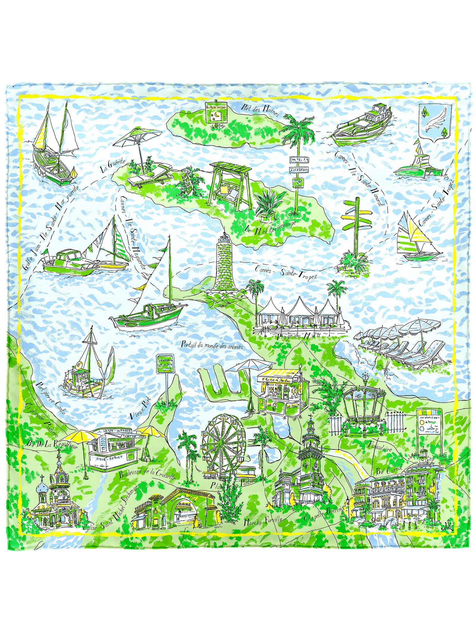 シルクスカーフ65＞ リゾートマップ – manipuri