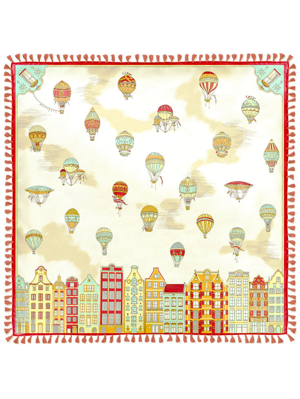 &lt;Cotton Silk Stole Pompom 120&gt; Balloon Festival